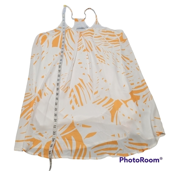 Bishop + Young Orange And White Riviera Print Flowy Tunic Dress - Picture 5 of 10